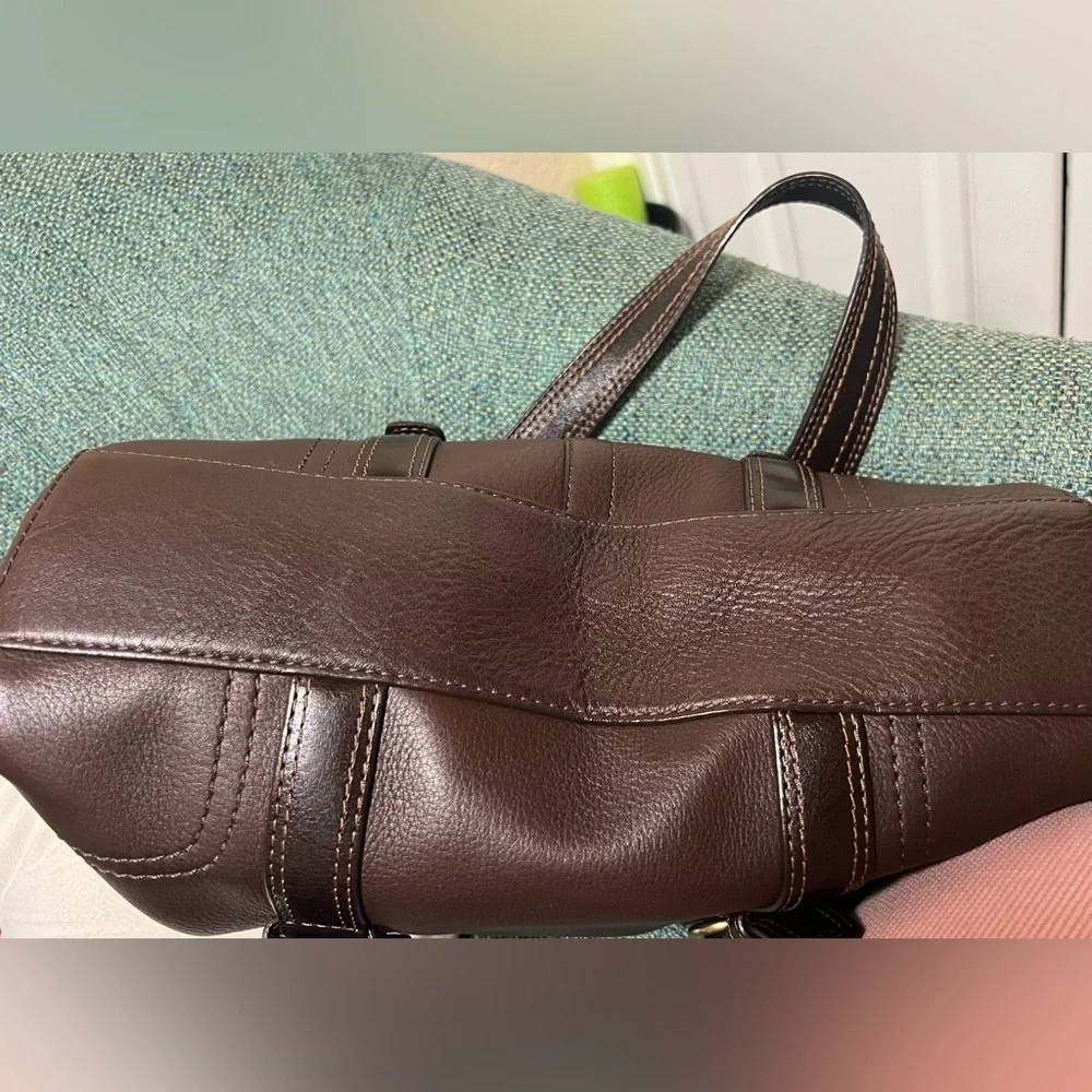 Coach Chelsea Satchel in Brown pebbled leather #10953 - Picture 7 of 7